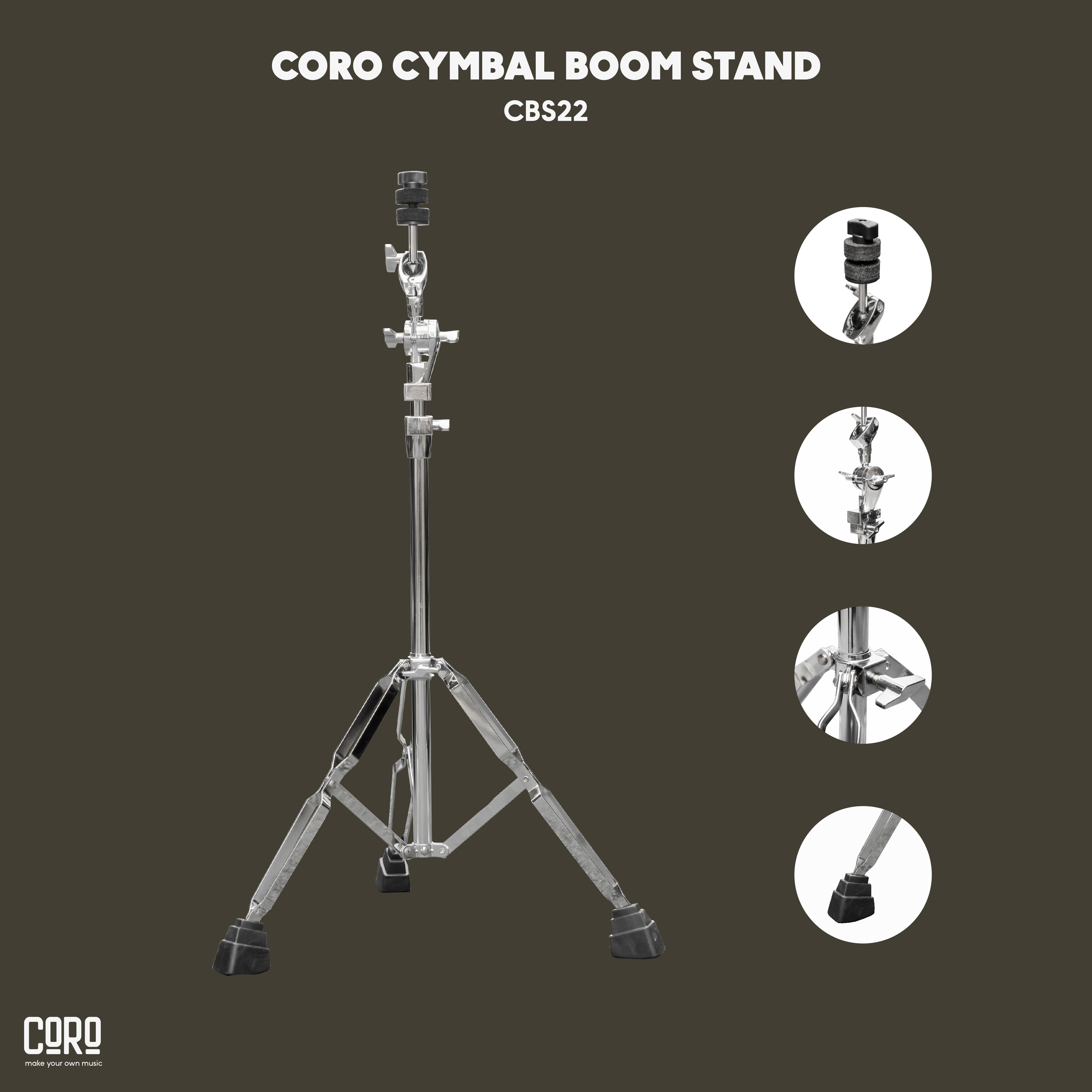 Chân Cymbal - Cymbal Boom Stand Cao Cấp