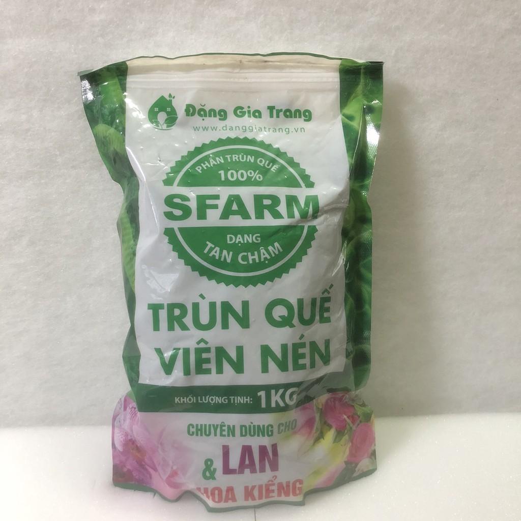 Phân trùn quế nén viên túi 1kg, hàng Đặng Gia Trang