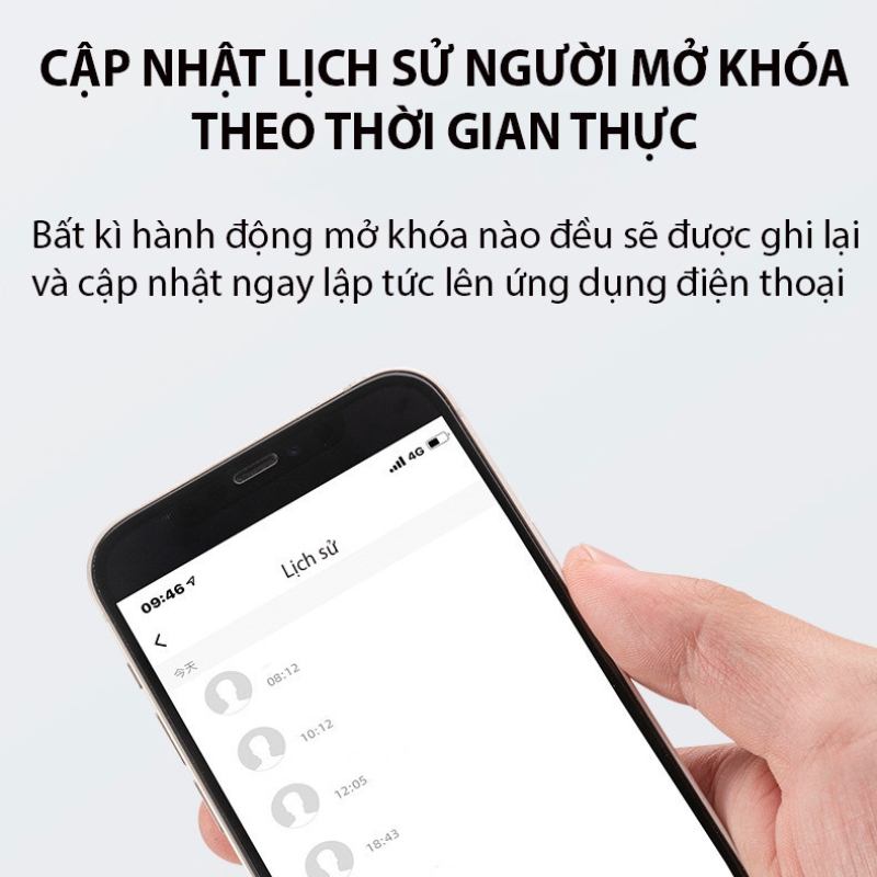 Ổ Khóa Cửa Vân Tay Thông MInh Exsmith P303 Kèm Chìa Khóa Và Mở Bằng Điện Thoại Từ Xa