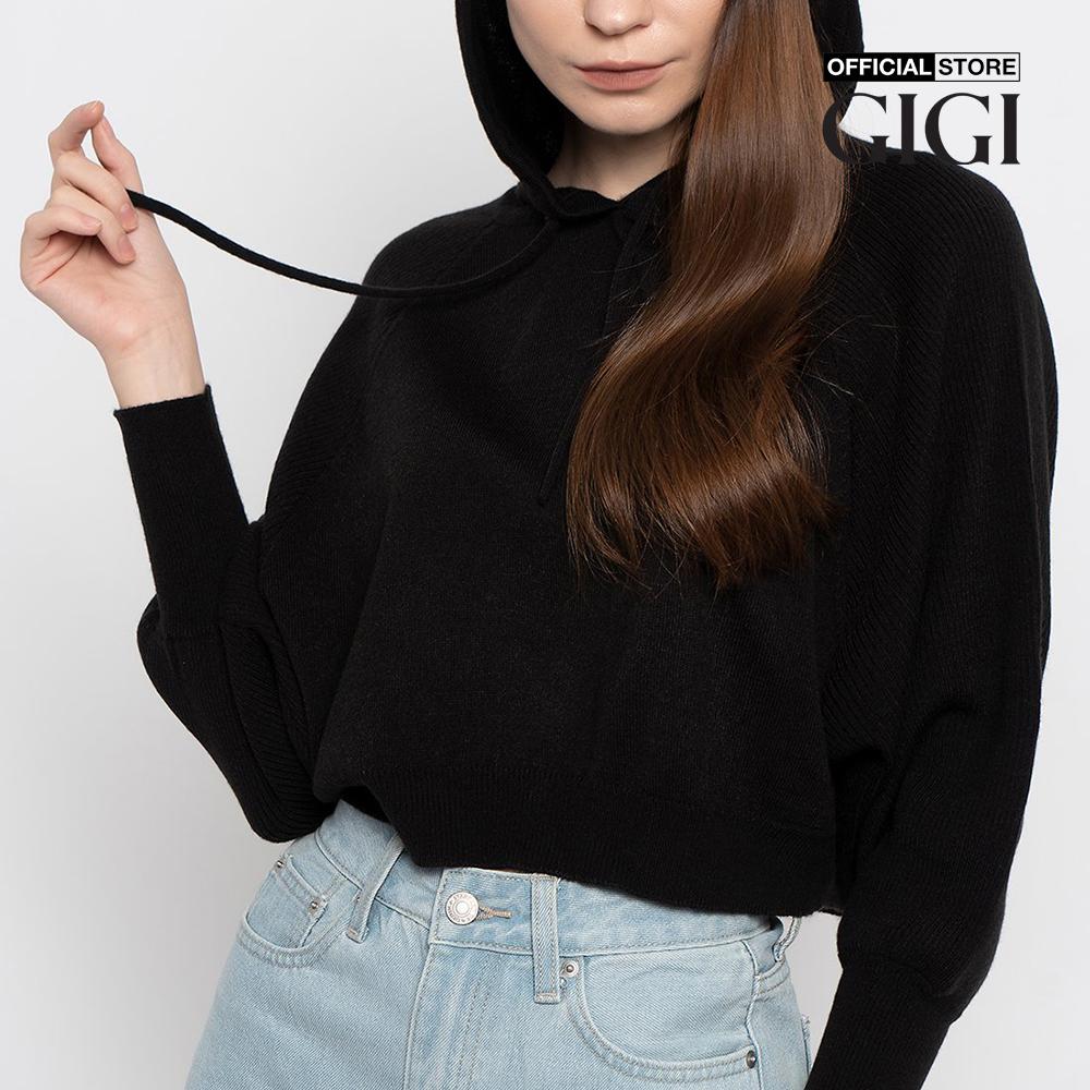 GIGI - Áo hoodie nữ tay dài phối mũ thời trang G1303K212701