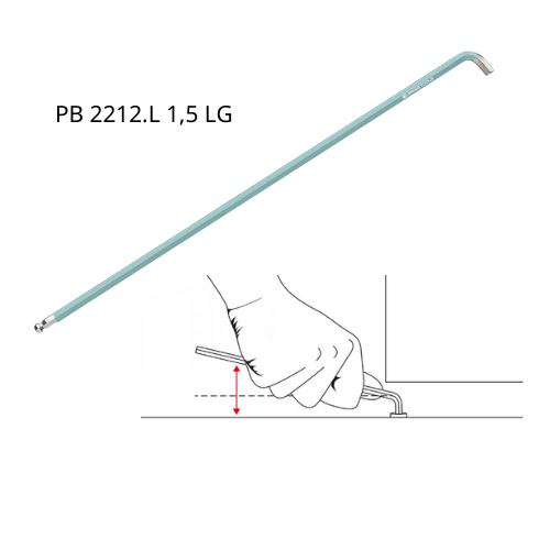 Lục Giác Lẻ PB Swiss Tools Loại Rainbow Cong 100° Đầu Bi 2212.L Các Size 1.5-6.0mm Sản Xuất Tại Thụy Sỹ