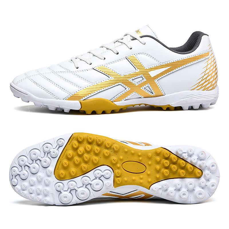 LCRTZKG 2023 Giày da mới màu xanh Unisex Futsal Giày bóng đá nam thoáng khí Giày thể thao nữ chống trượt