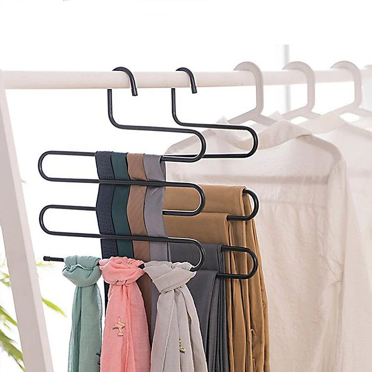COMBO 3 MÓC TREO QUẦN ÁO, KHĂN MẶT - MÓC KM LOẠI 5 TẦNG TIỆN LỢI, DỄ SỬ DỤNG GROFA (Giao màu ngẫu nhiên)