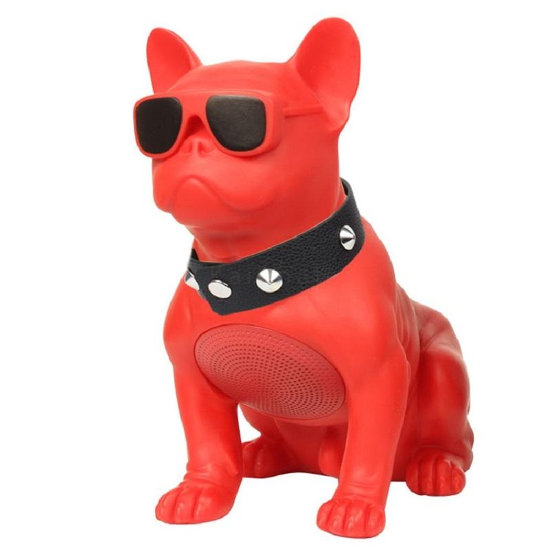 Loa Bluetooth không dây Bulldog Loa di động Boombox Bass Chất lượng âm thanh 3D vòm Hỗ trợ Radio TF TWS Loa siêu trầm đa chức năng Màu sắc: Đỏ