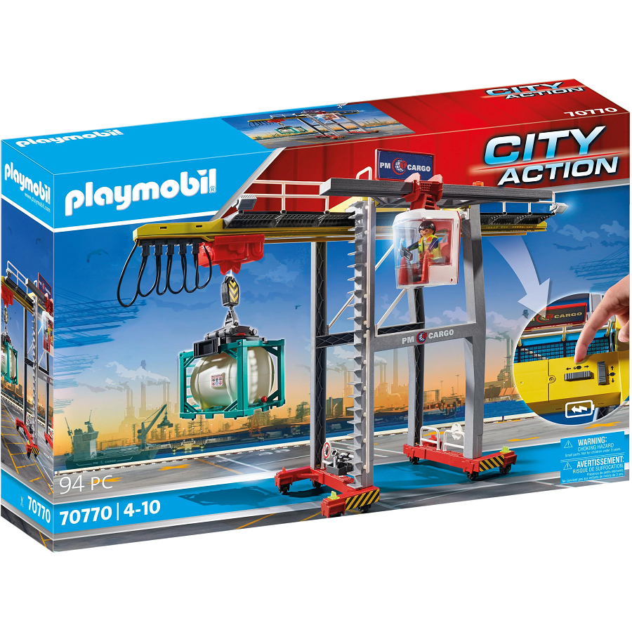 Đồ chơi mô hình Playmobil Cần cẩu nâng hạ hàng và container 94 pcs