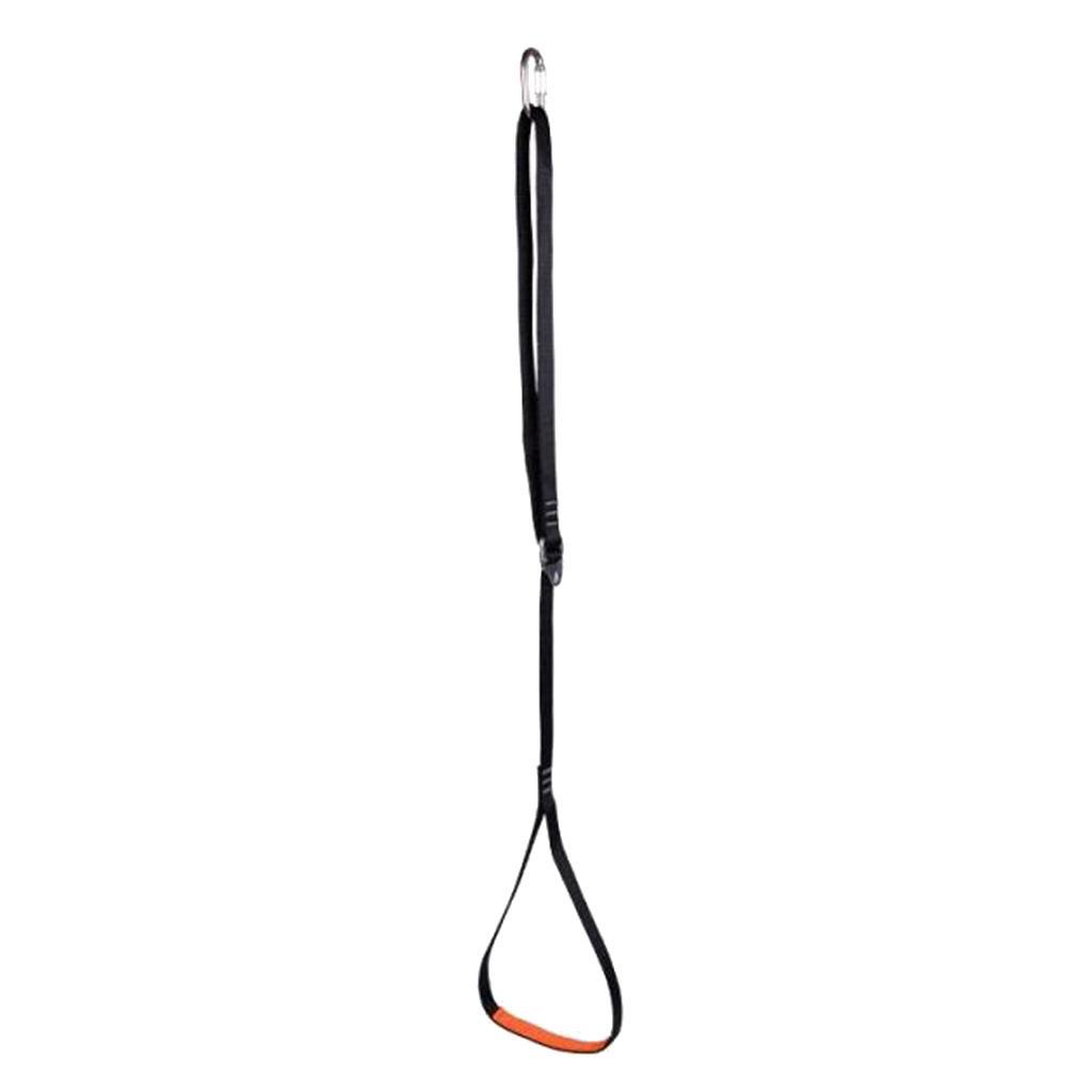 Adjustable Foot Sling Climbing Ascender Foot Loop Sling Rope Black