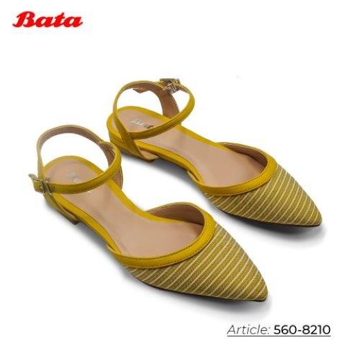 Giày bệt nữ màu vàng Thương hiệu Bata 560-8210