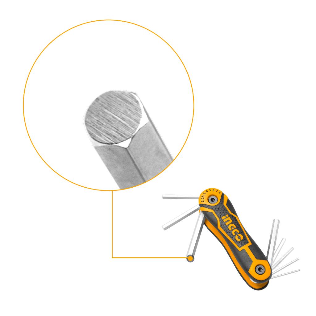 BỘ LỤC GIÁC 8 MÓN 1.5-6.0MM HHK14081 INGCO - HÀNG CHÍNH HÃNG