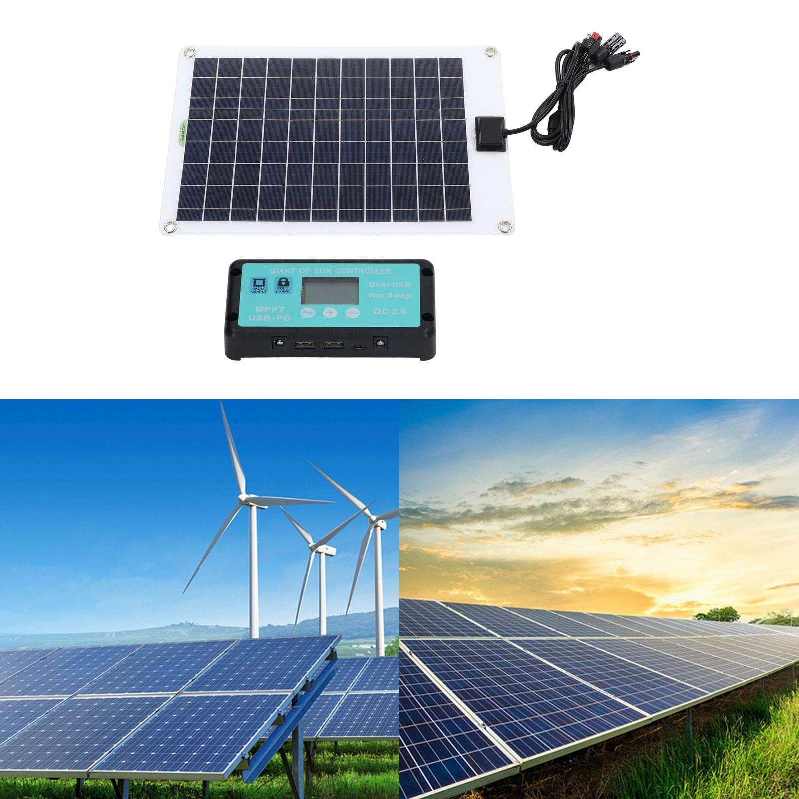 Solar Panel with Dual USB Mppt Controller Solar Charge Controller Waterproof