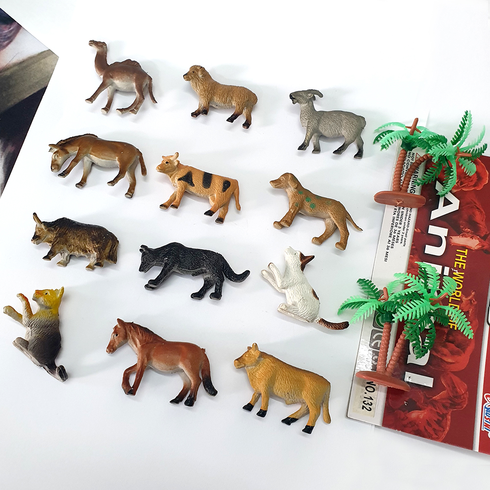 Đồ chơi 12 mô hình thế giới động vật New4all Animal World 132 cho bé 3 tuổi học tập, nhập vai và phát triển trí não