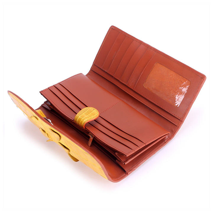 Ví nữ da cá sấu nhiều loại màu vàng nghệ HJ93253-3282-3296-3298-3299