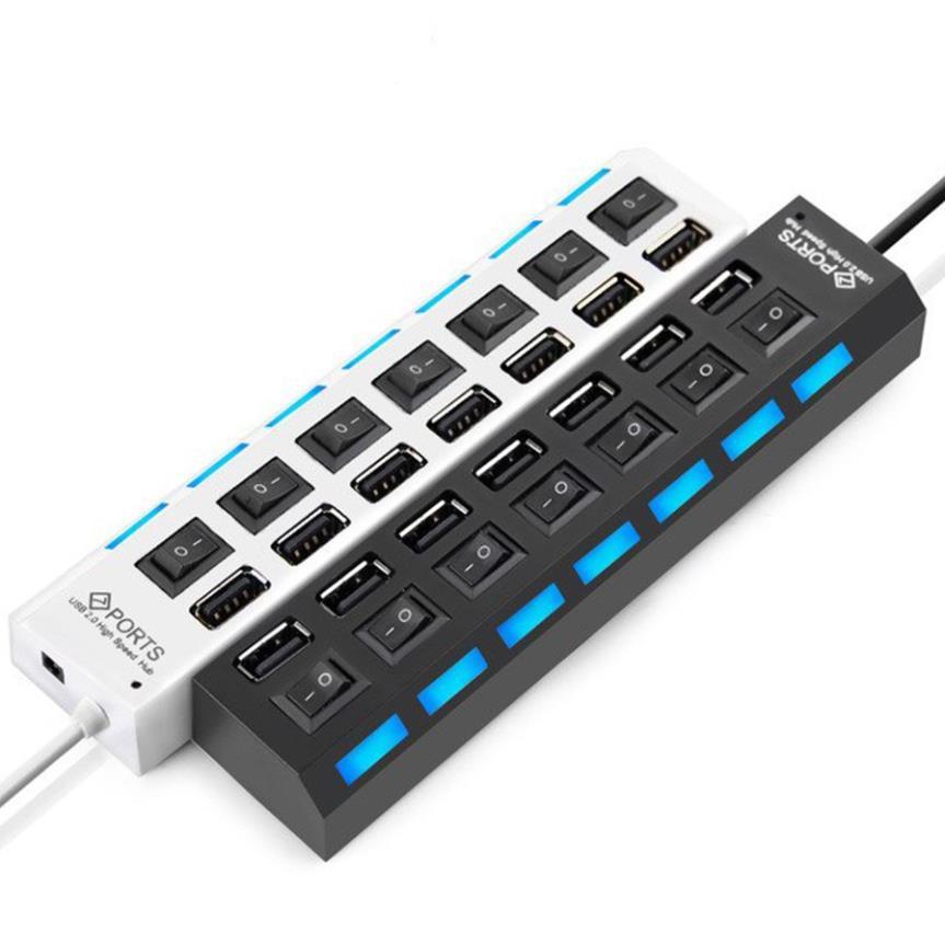 BỘ CHIA 7 CỔNG USB HUB 2.0 CÓ CÔNG TẮC- GIAO NGẪU NHIÊN