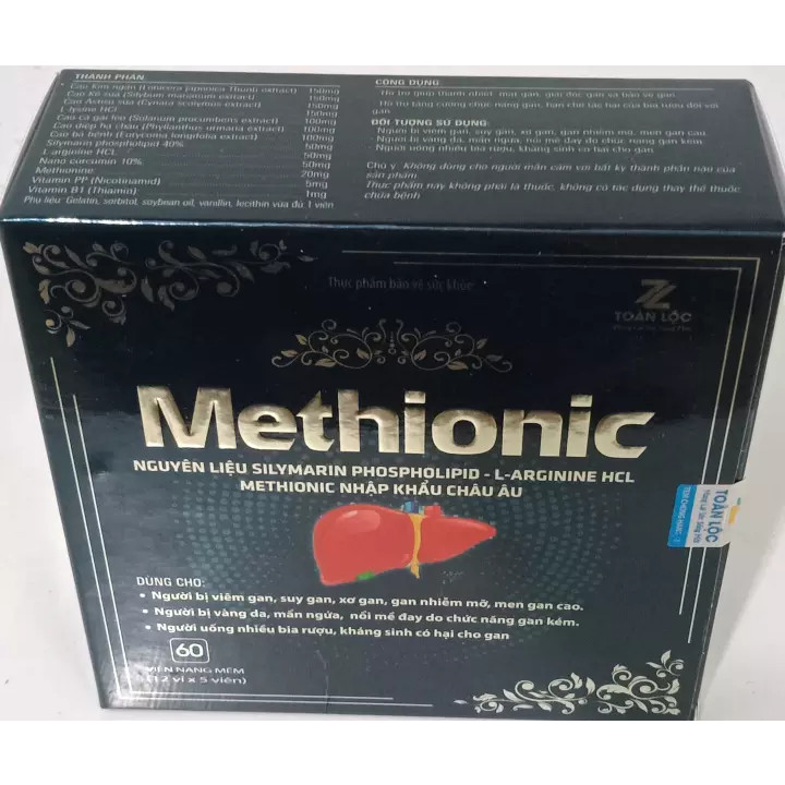 Viên uống METHIONIC- hỗ trợ chức năng gan, thanh nhiệt, mát gan ( hộp 60 viên)