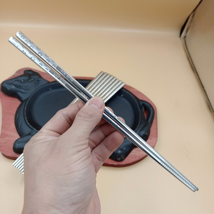 Set 5 Đôi Đũa Inox SUS 304 Đặc Ruột Cao cấp