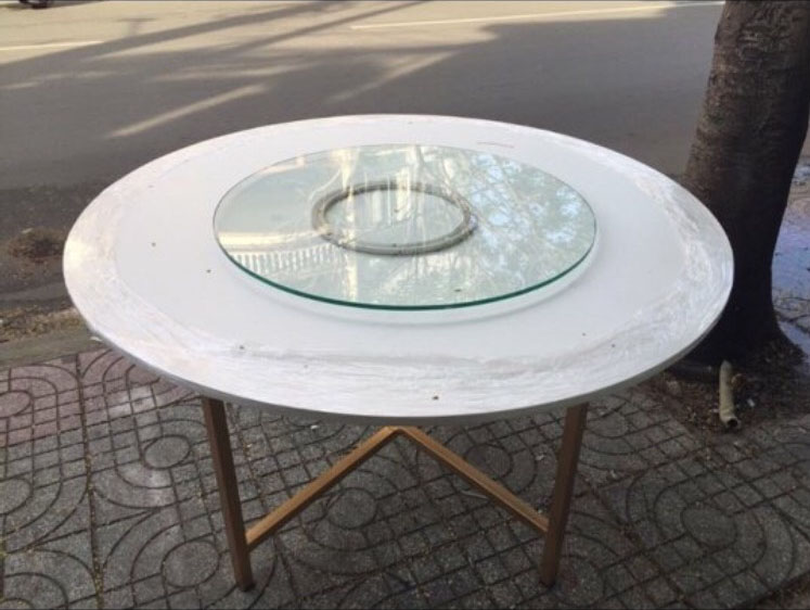 Bộ mâm xoay nhôm bàn ăn 70cm (BMX25), phù hợp cho bàn tròn 1,2m hoặc 1,3m