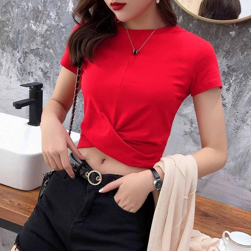 Áo croptop nữ xoắn ngực siêu đẹp