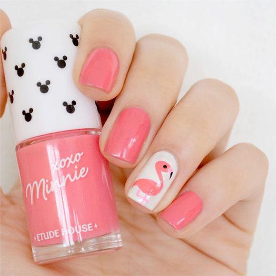 Sticker nails hồng hạc - hình dán móng 3D