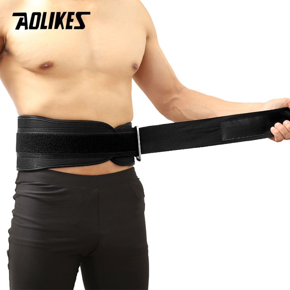 Combo đai lưng mềm và đai quấn cổ tay tập gym cao cấp Aolikes YE-1698-1538