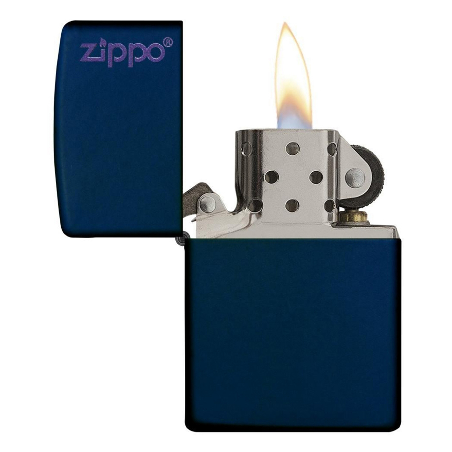 Bật Lửa Zippo Logo Xanh Mờ