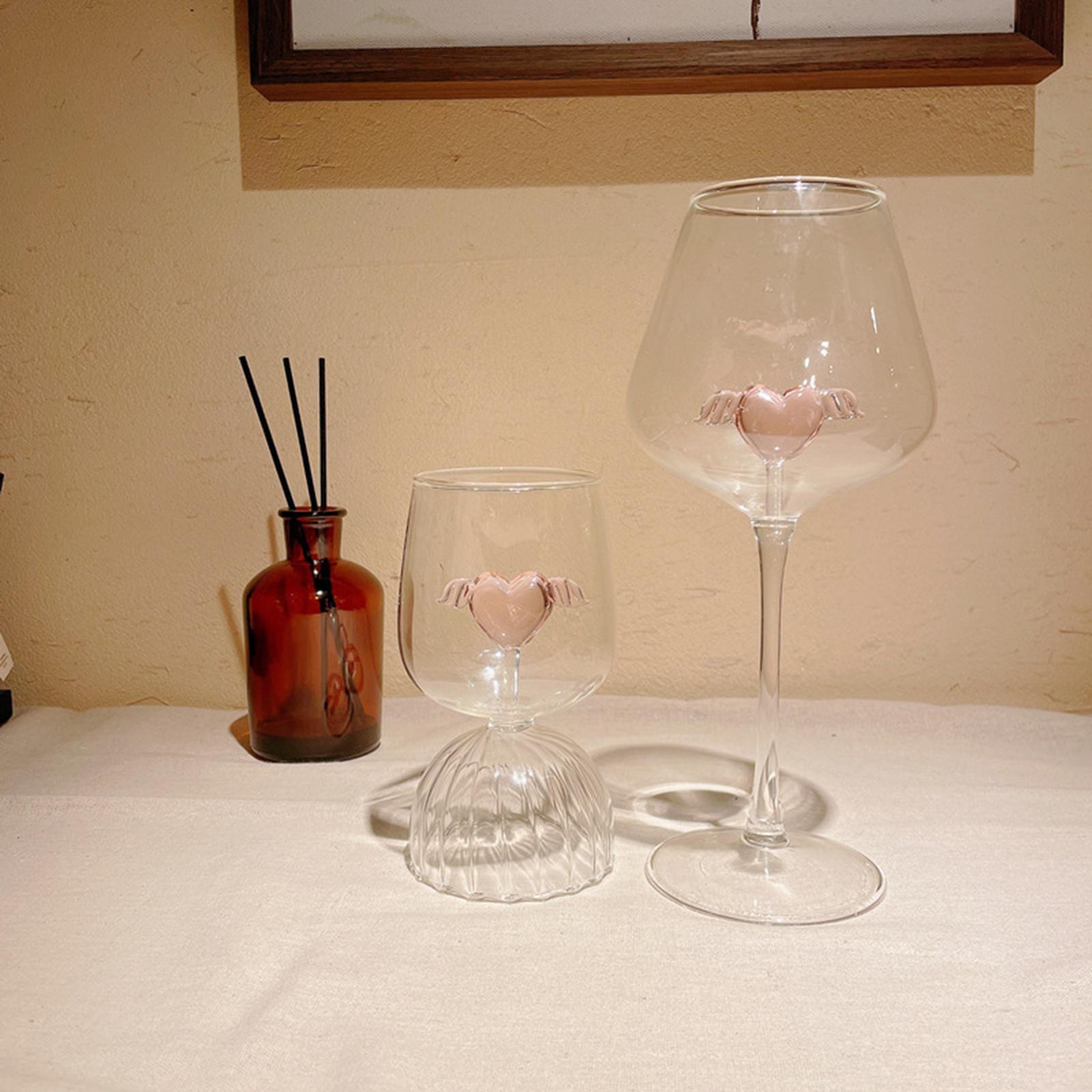Transparent Wine Glasses Shape Statue for Christmas Birthday