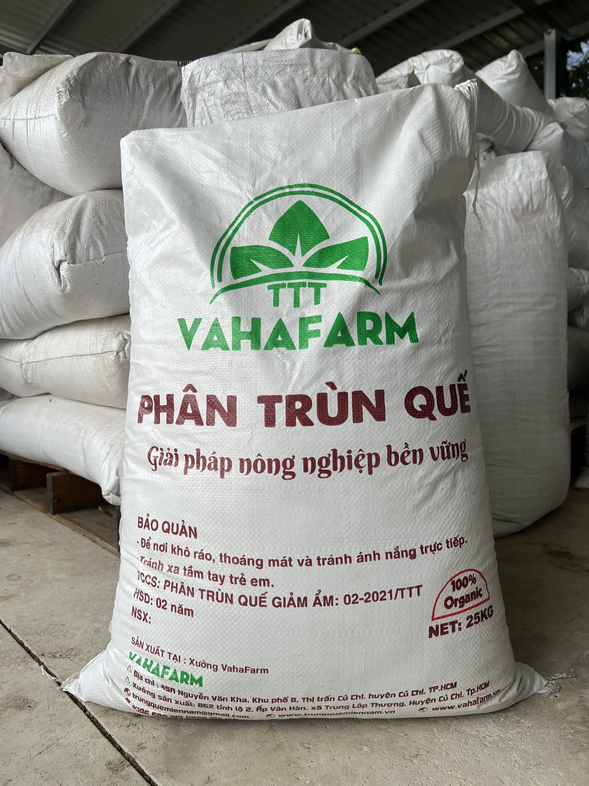 Bao 25KG Phân Trùn Giảm ẩm (độ ẩm 35-40%)