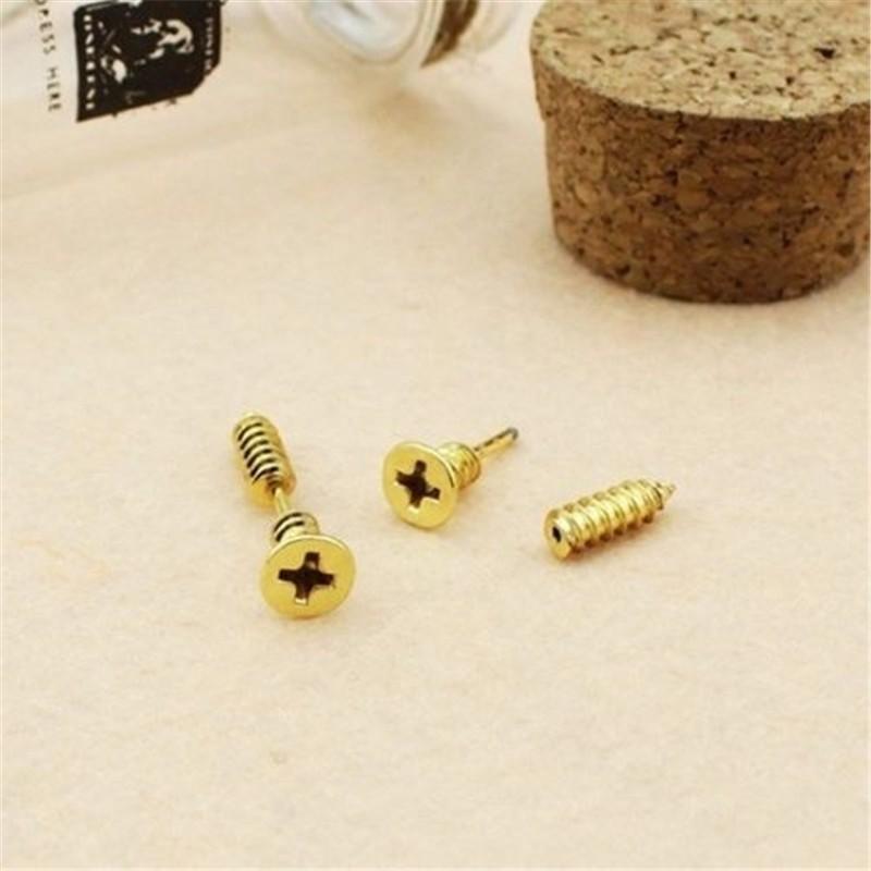 Cặp khuyên tai inox hình ốc vít độc đáo shoprequalc