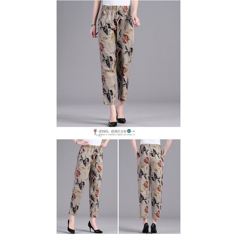 Quần đũi dáng dài, quần baggy nữ vải đũi cao cấp