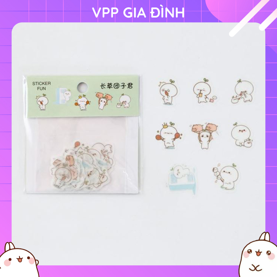 Bịch 32 Miếng Nhãn Dán Sticker Trang Trí Totoro Mèo