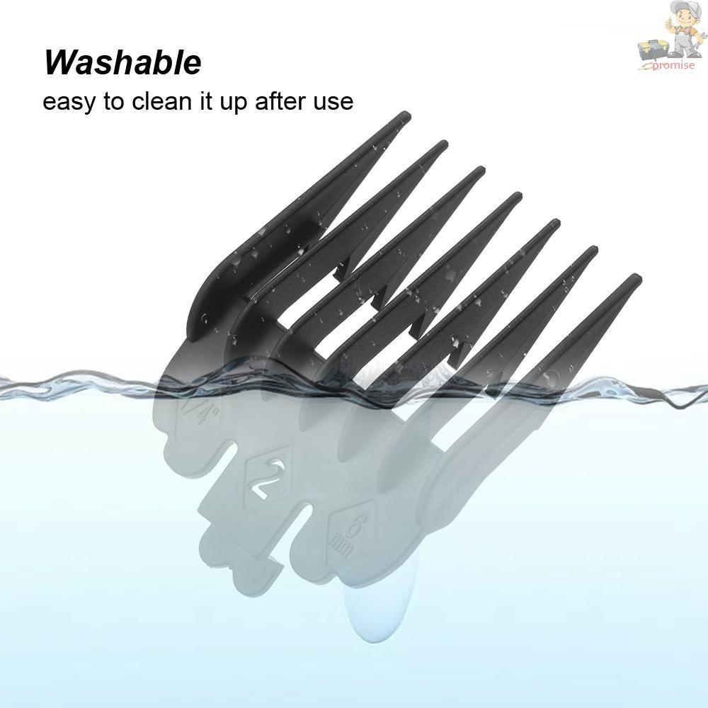 Set 8 / 10 Đầu Lược Nhựa Màu Đen Chuyên Dụng Cho Tông Đơ Cắt Tócchạy