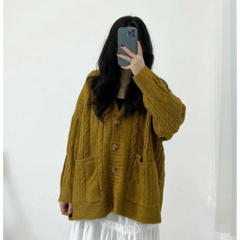 Áo khoác len cardigan nữ . Hàng Quảng châu - len dày dặn