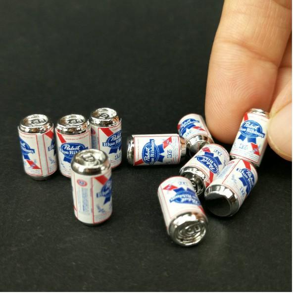 HN * Charm hình lon beer dùng trang trí nhà búp bê, tiểu cảnh, móc khóa, DIY