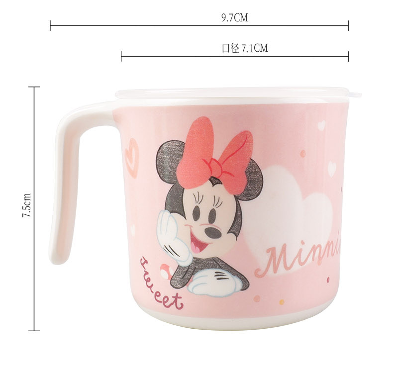 Ly nước có nắp Disney nhựa melamine mới 2022 hình chuột Minnie Mouse cho bé