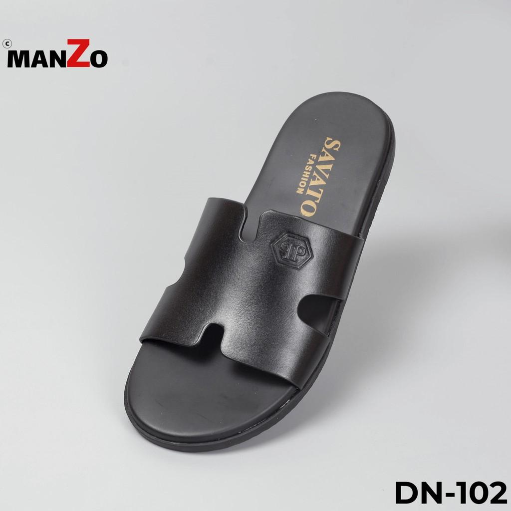 Dép nam quai ngang da bò cao cấp tại Manzo store DN-102