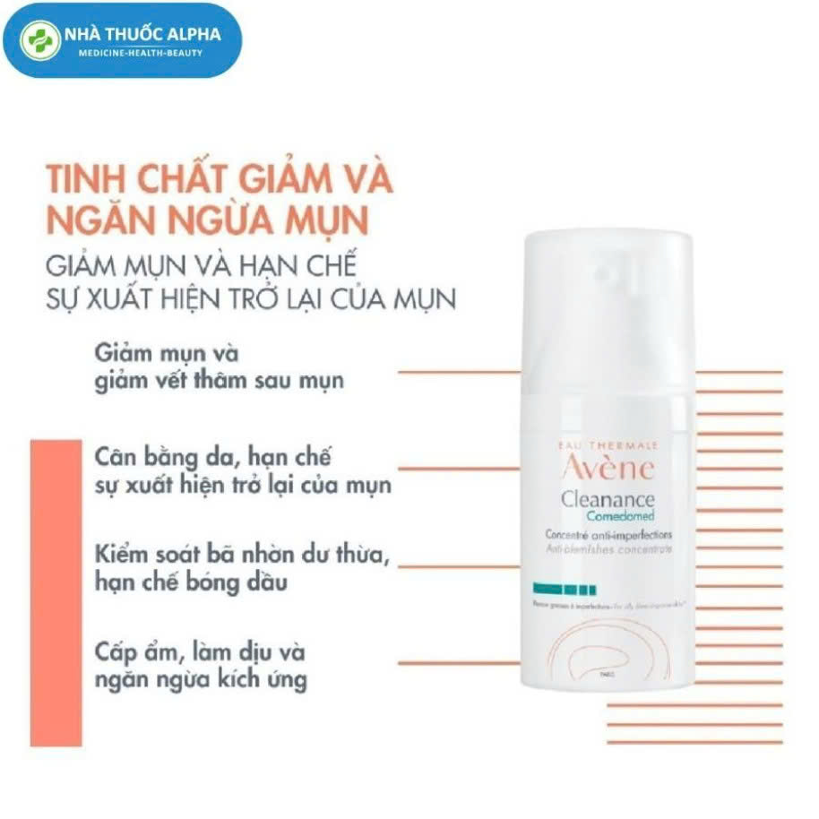 Tinh chất giảm và ngăn ngừa mụn Avene Cleanance Comedomed Anti-Blesmish Concentrate 30ml