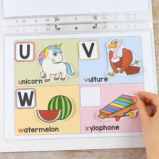 Bộ học liệu bóc dán BẢNG CHỮ CÁI TIẾNG ANH - Học liệu Montessori Đồ chơi giáo dục sớm Montessori