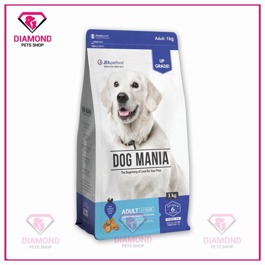 THỨC ĂN HẠT CHO CHÓ TRƯỞNG THÀNH DOG MANIA ADULT TÚI 1KG TIỆN LỢI