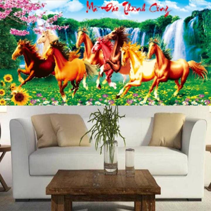 Tranh thêu mã đáo thành công X8005 - kích thước: 92 * 49cm.