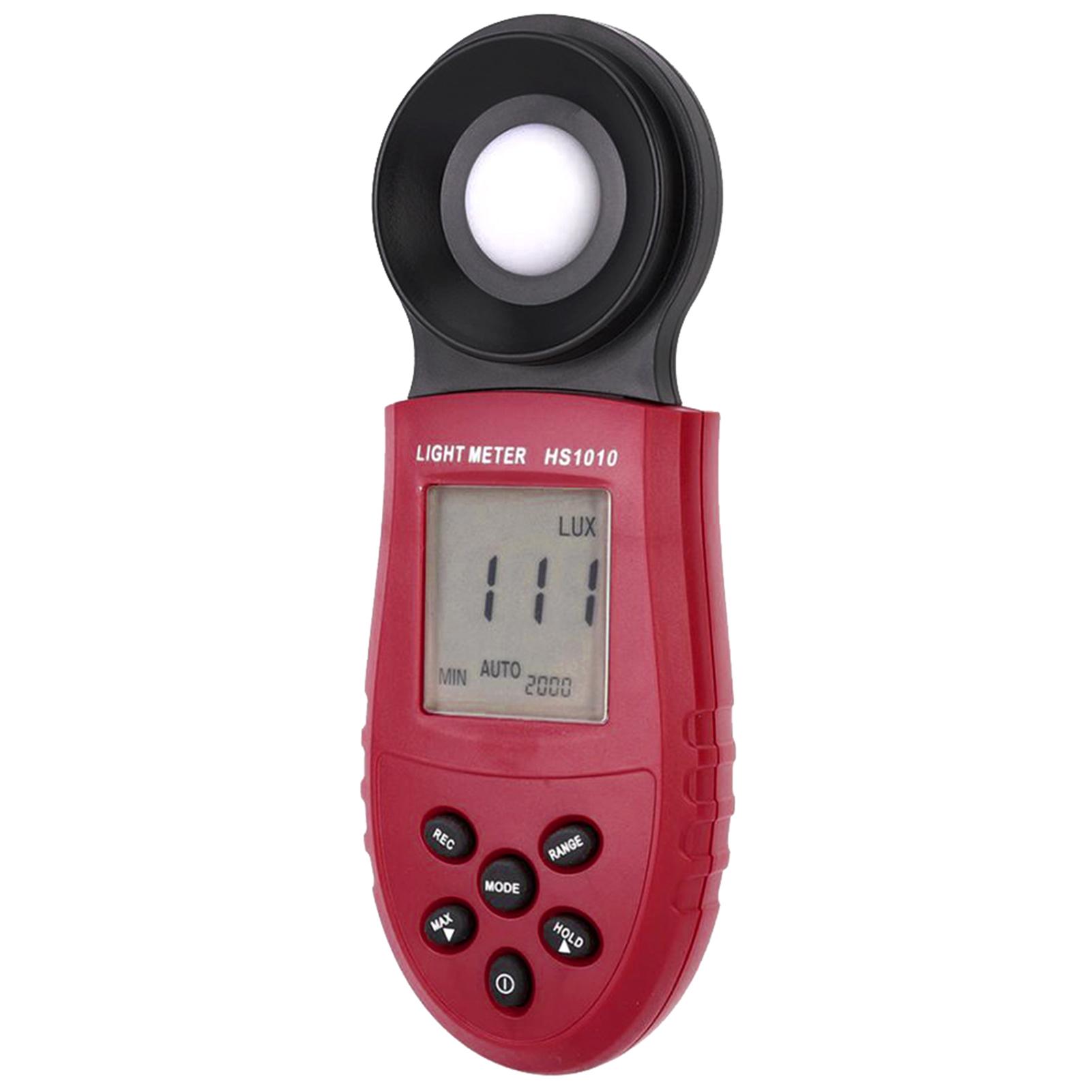 Digital Illuminance Light Meter Auto Range LCD Photometer 200,000 Lux Portable Handheld Luxmeter Light Intensity Tester for Industrial Lab Plants