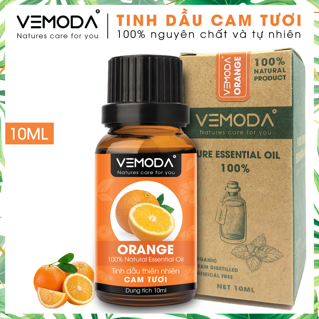 Tinh dầu Xông phòng gồm Combo 3 lọ tinh dầu cao cấp: tinh dầu Oải hương (10ml) + tinh dầu Vỏ bưởi MG (10ml) + tinh dầu Cam tươi (10ml) Vemoda