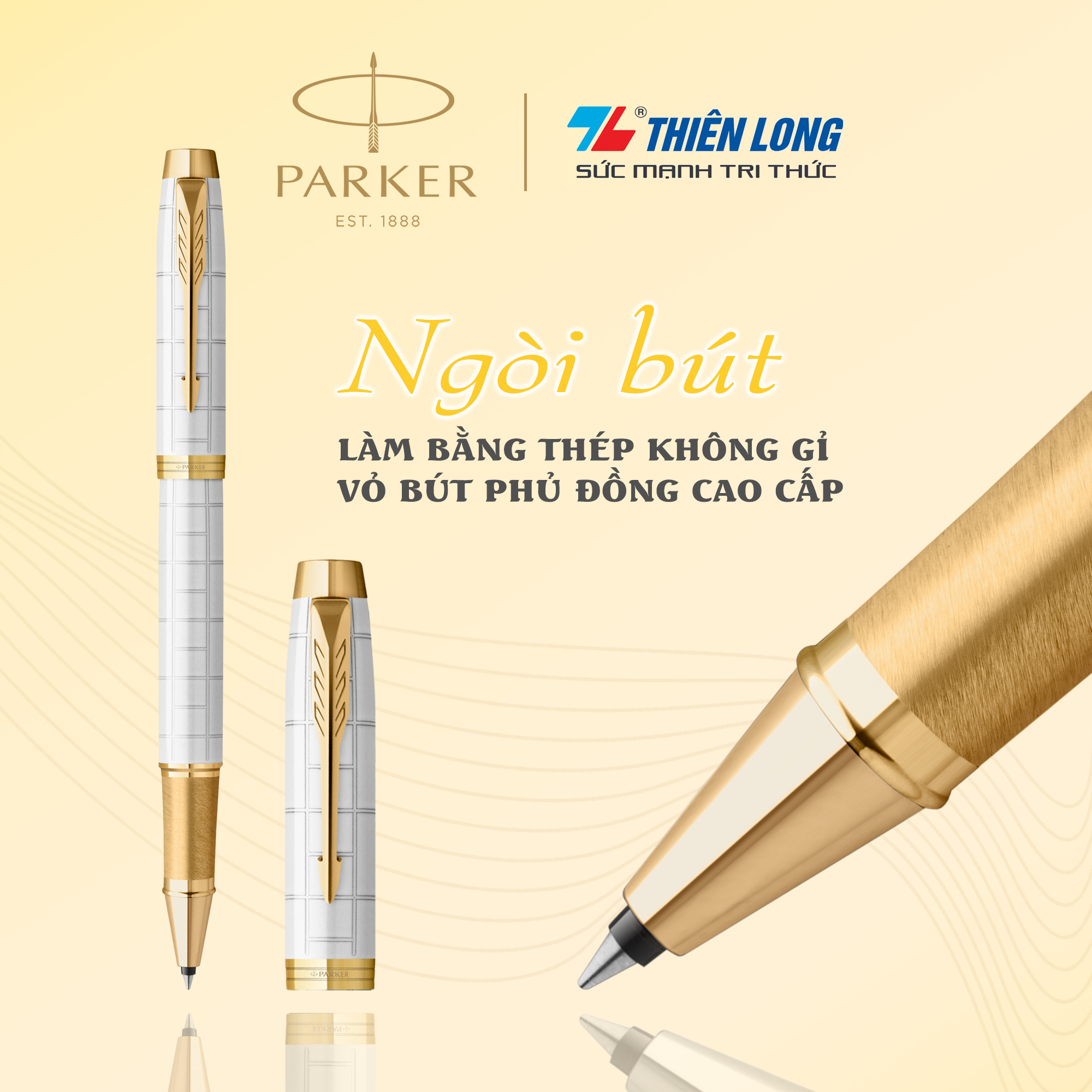Bút lông bi cao cấp Parker IM PRM X-Pearl GT TB-2143464 - Thép không gỉ