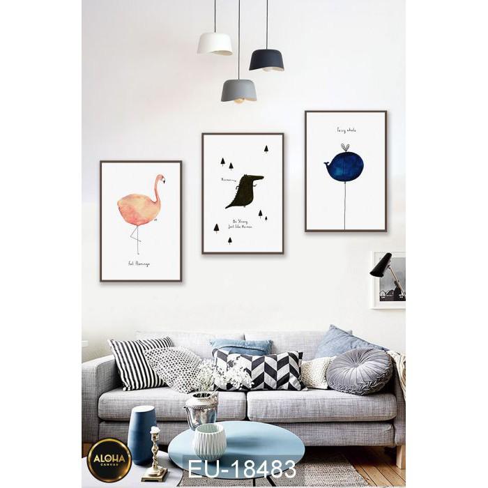 MUA 1 TẶNG 1 3 Tranh Canvas Treo Tường Phòng Khách Phòng Ngủ Cầu Thang Phòng Bếp