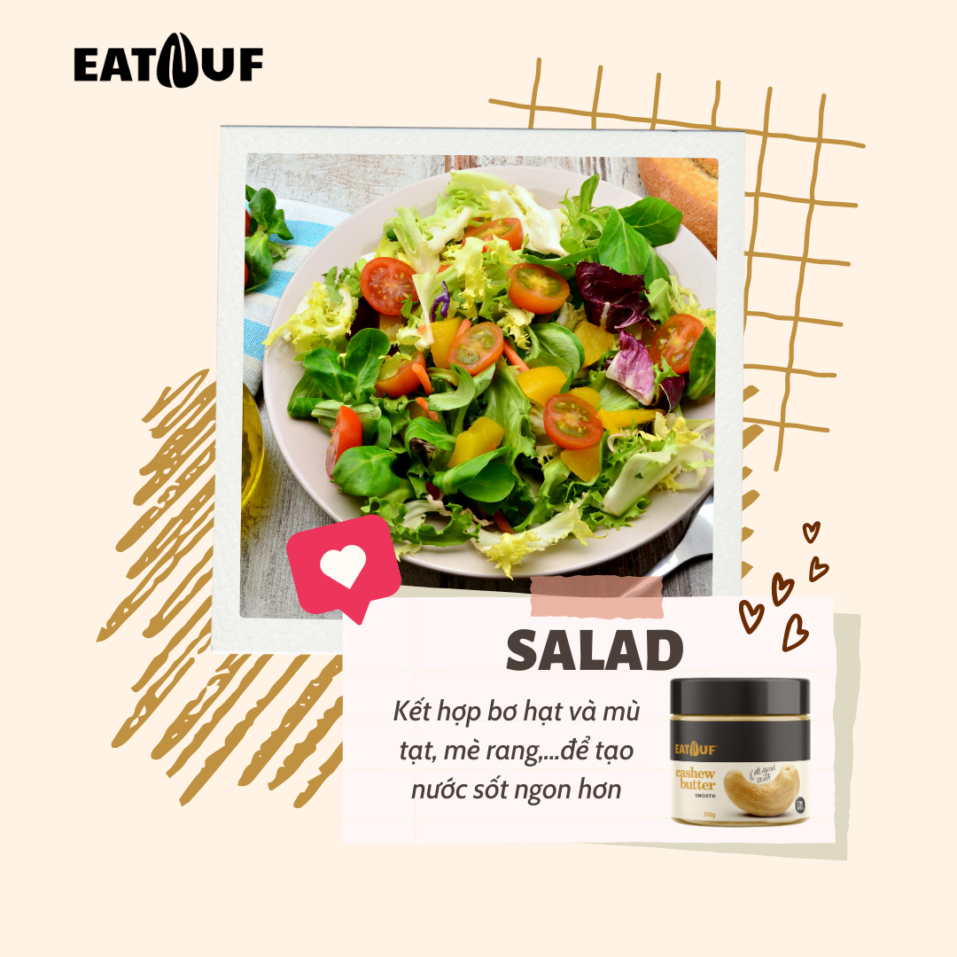 Bơ Hạt Điều Rang Mịn Không Đường 100% Đạm Thực Vật EATNUF