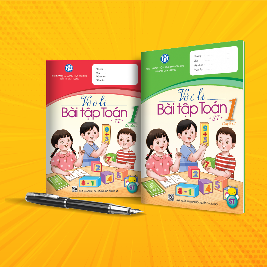 Bộ vở ô li bài tập Toán lớp 1