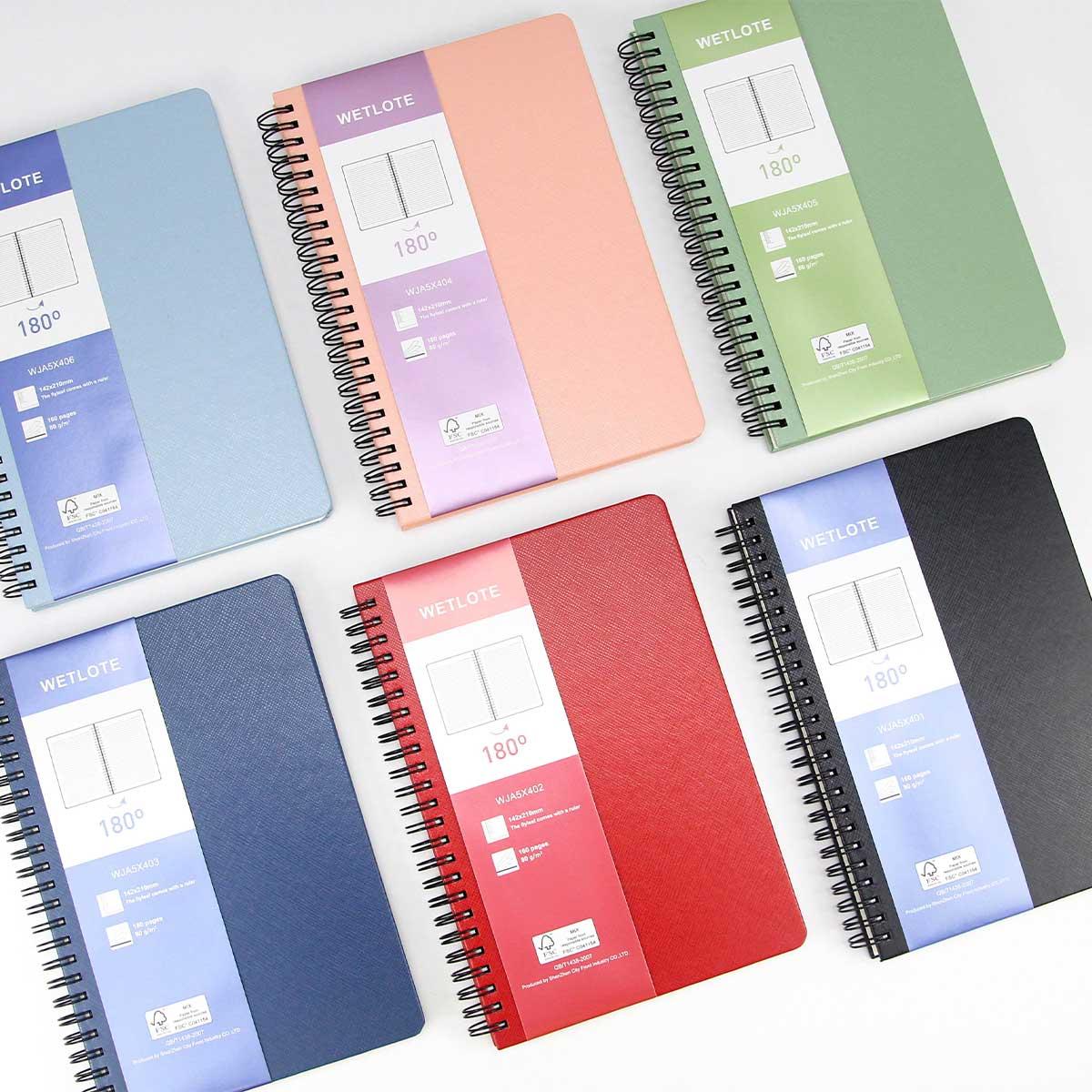 Wetlote Sổ Lò Xo A5 160tr - Đen WJA5X401