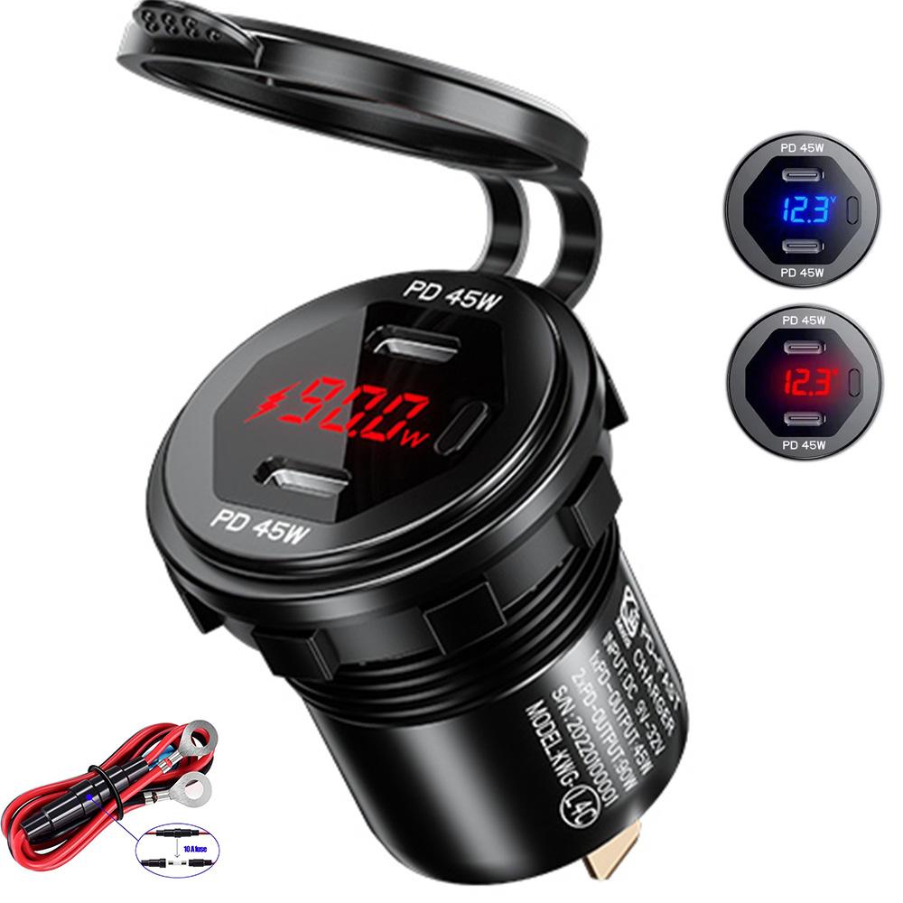 Bộ chuyển đổi nguồn PD Type-C Dual Type-C 90W