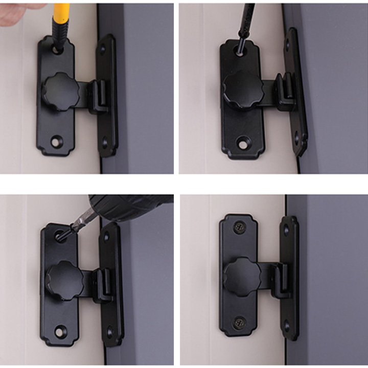Chốt cài cửa bằng inox 304 dày tới 3.4mm, lắp cho cửa trượt, xoay loại phẳng 180 hoặc góc 90 độ tùy chọn