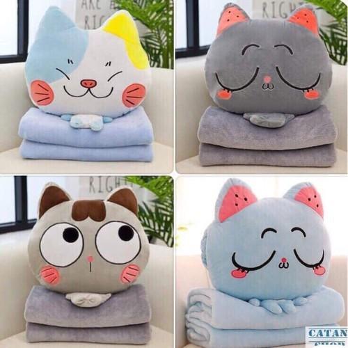 Bộ chăn gối hình thú 3 in 1