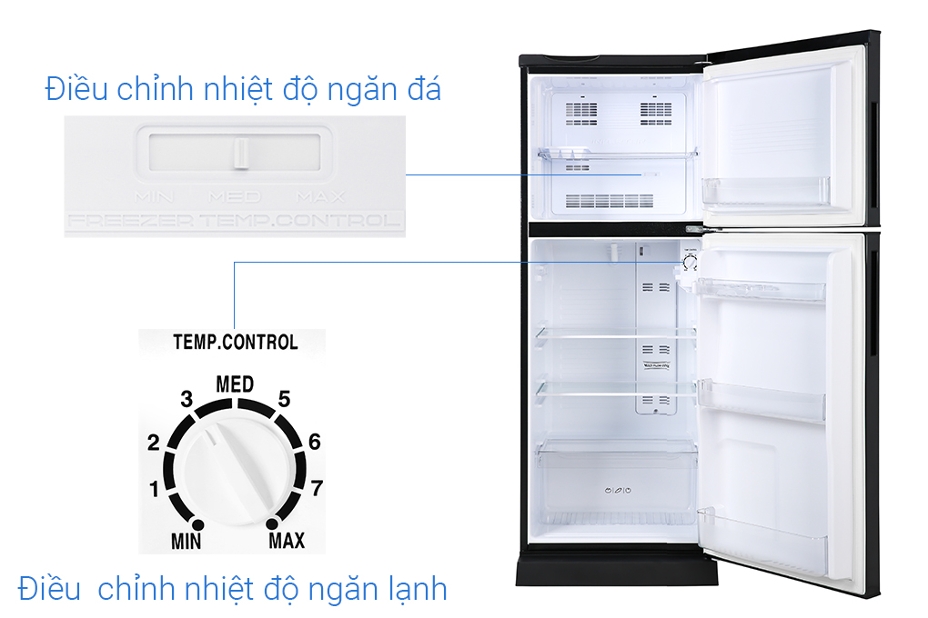 Tủ Lạnh Inverter Aqua AQR-T219FA-PB (186L) -Hàng Chính Hãng (chỉ giao tỉnh Khánh Hòa)