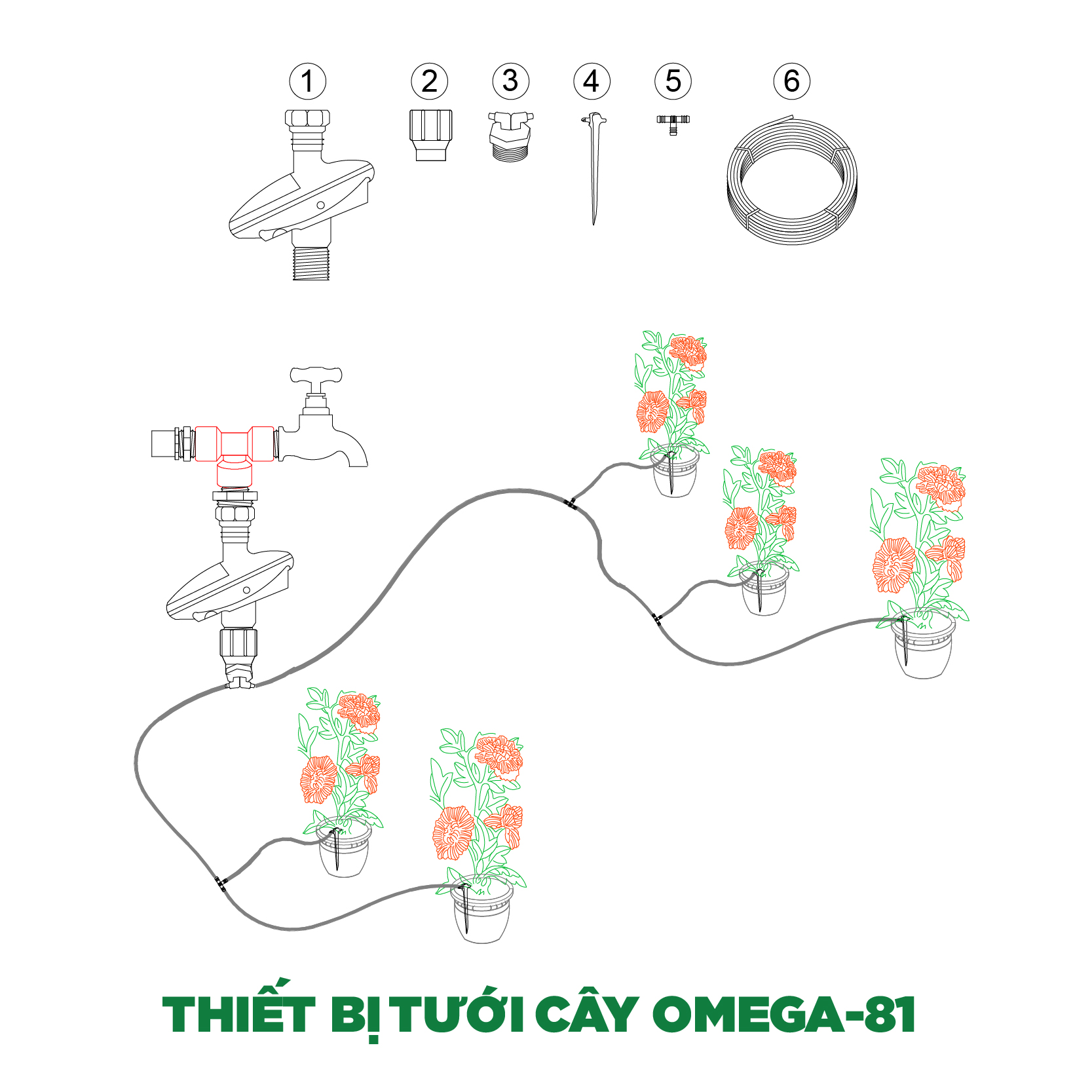Thiết bị tưới cây OMEGA-81