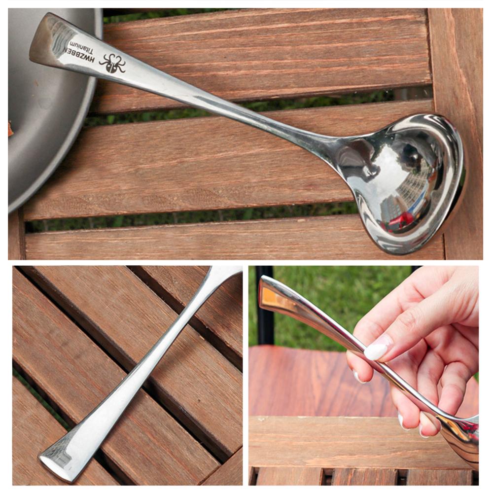 Pure Titanium Soup Spoon Household Long Handle Soup Spoon Round Soup Spoon Fashion Spoon